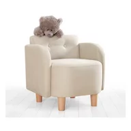 Fotele i pufy dla dzieci - Kremowy fotel dziecięcy Volie – Balcab Home - miniaturka - grafika 1