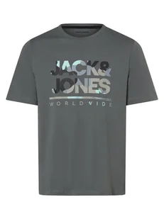 Jack & Jones Koszulka męska - JJLuke Mężczyźni Bawełna niebieski|zielony nadruk, S - Koszulki męskie - miniaturka - grafika 1