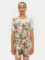 Bluzki damskie - ViCOLO Bluzka TB2259 Kolorowy Relaxed Fit - miniaturka - grafika 1