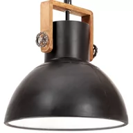 Lampy sufitowe - VidaXL Industrialna lampa wisząca, 25 W, czarna, okrągła, 40 cm, E27 320535 - miniaturka - grafika 1