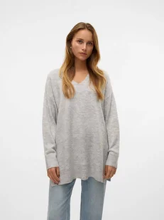Vero Moda Sweter w kolorze jasnoszarym - Swetry damskie - miniaturka - grafika 1