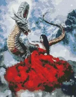 Malowanie po numerach - Diamentowa mozaika - Mistyczne spotkanie 40x50cm - Ideyka - miniaturka - grafika 1