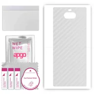 Szkła hartowane na telefon - Folia naklejka skórka strukturalna na TYŁ do Sony Xperia 10 Plus -  Carbon Przezroczysty - apgo SKINS - miniaturka - grafika 1