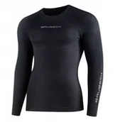 Koszulki męskie - LS1595M Koszulka męska 3D PRO z długim rękawem czarny XL - miniaturka - grafika 1