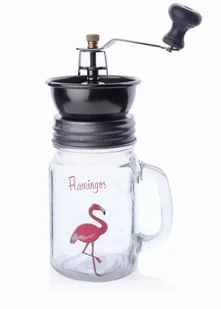 Mondex Młynek do kawy  MŁYNEK RĘCZNY DO KAWY SZKLANY 400ml FLAMINGO MONDEX - AGD OUTLET - miniaturka - grafika 1