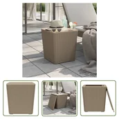 Stoły ogrodowe - The Living Store Stół ogrodowy ze zdejmowaną pokrywą - jasnobrązowy - polipropylen - Stolik Ogrodowy - miniaturka - grafika 1