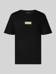 T-shirt z nadrukiem z logo i okrągłym dekoltem - Koszulki męskie - miniaturka - grafika 1