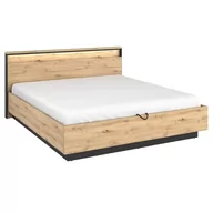 Łóżka - Łóżko 160x200 QUANT QS-02 dąb artisan/czarny - miniaturka - grafika 1