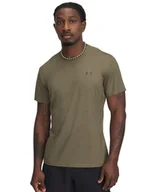 Koszulki sportowe męskie - Under Armour Koszulka sportowa w kolorze khaki - miniaturka - grafika 1