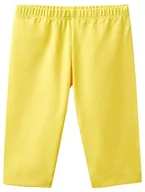 Legginsy - United Colors of Benetton Spodnie dziewczęce 3MT1GF01M legginsy modelujące, Giallo 35R, 82, giallo 35r, 82 cm - miniaturka - grafika 1