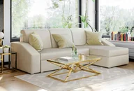 Narożniki - NAROŻNIK WYPOCZYNKOWY MILANO Z POJEMNIKIEM PRAWY/LEWY VELLUTO 2 BEŻOWY SZYBKA WYSYŁKA - miniaturka - grafika 1