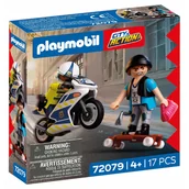 Klocki - Playmobil City Action Policyjny pościg motocyklowy 72079 - miniaturka - grafika 1