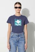 Koszulki sportowe damskie - Columbia t-shirt sportowy Sun Trek kolor granatowy - miniaturka - grafika 1
