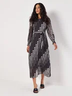 Sukienki - Apricot Sukienka w kolorze biało-ciemnofioletowym - miniaturka - grafika 1