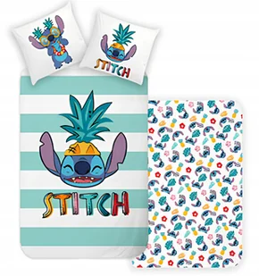 Pościel 140x200 Lilo I Stitch Ananas Dziecięca Dwustronna Bawełna Disney - Pościel dla dzieci - miniaturka - grafika 1