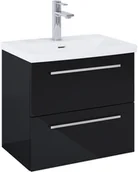 Szafki łazienkowe - A857969351 / ROCA / KWADRO / SZAFKA ŁAZIENKOWA 60 CM Z 2 SZUFLADAMI, DO KOMPLETACJI Z UMYWALKĄ HEBE, CZARNY POŁYSK / ZAMIENNIK 167646 - miniaturka - grafika 1