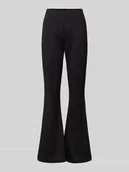 Spodnie damskie - Spodnie materiałowe z poszerzaną nogawką i elastycznym pasem model ‘VILDE’ - miniaturka - grafika 1