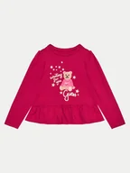Bluzki damskie - Guess Bluzka K4BI17 J1314 Bordowy Regular Fit - miniaturka - grafika 1