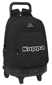 Plecaki - Safta KAPPA duży plecak z kołami, kompaktowy, wymienny, idealny dla dzieci w różnym wieku, wygodny i wszechstronny, jakość i wytrzymałość, 33x22x45 cm, kolor czarny, czarny, Estándar, Casual - miniaturka - grafika 1