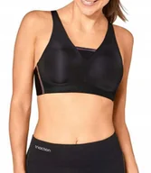 Biustonosze - Biustonosz sportowy czarny Traction Pure Lite P miękki bez fiszbin 70B - miniaturka - grafika 1