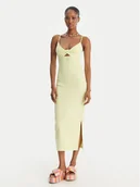 Sukienki - Roxy Sukienka letnia Wavey Lady ERJKD03530 Zielony Slim Fit - miniaturka - grafika 1