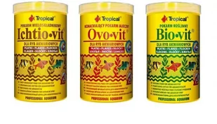 Tropical Zestaw pokarmów Ichtio Bio Ovo Vit 3x500g 52147-uniw - Pokarm dla ryb - miniaturka - grafika 1