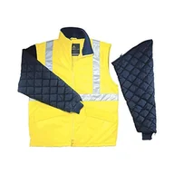 Odzież robocza - Delta Plus Bluza ocieplana ostrzegawcza z odpinanymi rękawami z poliestru 65% bawełny 35% kolor żółty fluo rozmiar M CORP FREEWHVJATM FREEWHVJATM - miniaturka - grafika 1