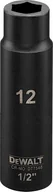 Klucze i nasadki - Dewalt nasadka 12mm 1/2c impact socket deep - miniaturka - grafika 1