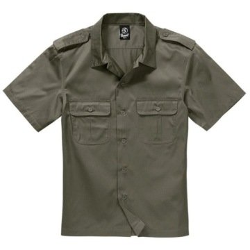 Koszula z krótkim rękawem Brandit Us Hemd 1/2 Arm Olive XXL