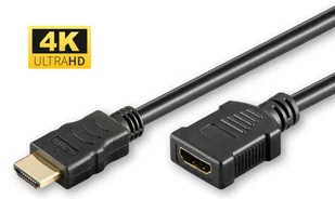 Microconnect HDM191905FV2.0 kabel HDMI 0,5 m HDMI Typu A (Standard) Czarny - Kable komputerowe i do monitorów - miniaturka - grafika 1