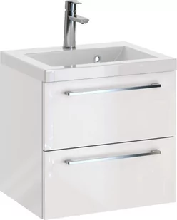 Szafka z Umywalką ROSEN 50 cm - Uchwyt Chrom Połysk - Szafki łazienkowe - miniaturka - grafika 1