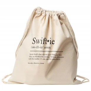 Plecak bawełniany 34x40 Taylor Swift Swiftie - Plecaki worki - miniaturka - grafika 1