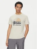 Koszulki męskie - Columbia T-Shirt Path Lake™ II Graphic 1934814 Beżowy Regular Fit - miniaturka - grafika 1