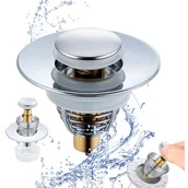 Korki do umywalek - Zapasowy korek do zlewu 32-42 mm z sitkiem odpływowym - miniaturka - grafika 1