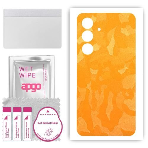 folia naklejka skórka strukturalna na TYŁ do Samsung Galaxy F55 - Moro Camo Żółty - apgo SKINS