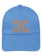 Czapki damskie - Chłopięca czapka z daszkiem 85 New York niebieska Ambra Biz - miniaturka - grafika 1