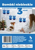 Pasmanteria - Bombki niebieskie elektrostatyczne dwustronne 3szt. - miniaturka - grafika 1