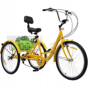 ROWER TRÓJKOŁOWY DLA DOROSŁYCH 24 CALE 7 BIEGÓW UCHWYT NA BIDON ŚWIATŁO - Rowerki trójkołowe ROWER TRÓJKOŁOWY DLA DOROSŁYCH 24 CALE 7 BIEGÓW UCHWYT NA BIDON ŚWIATŁO - Rowerki trójkołowe - miniaturka - grafika 1