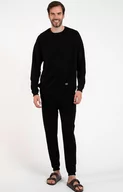 Bluzy męskie - Bawełniany komplet dresowy męski czarny Hektor, Kolor czarny, Rozmiar S, Italian Fashion - Primodo.com - miniaturka - grafika 1