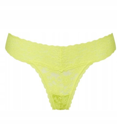 Guess Żółte Koronkowe Stringi Damskie z Kwiatowym Wzorem L Gna