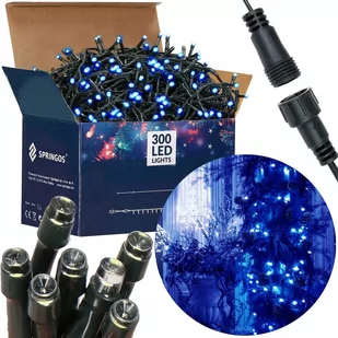 Lampki choinkowe 300 LED 18 m niebieskie zewnętrze oświetlenie świąteczne CL0327 - Oświetlenie świąteczne - miniaturka - grafika 1