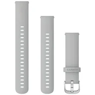 Akcesoria do smartwatchy - Garmin Silikonowy pasek Vivoactive 4s, Vivomove 3s, Venu 2s (18mm) - Zamglony szary ze srebrnym zapięciem [010-12932-0C] 010-12932-0C - miniaturka - grafika 1
