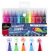 Flamastry - Derform Flamastry Jumbo 12 kolorów Kidea - - miniaturka - grafika 1