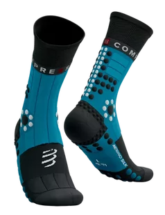 COMPRESSPORT Skarpetki biegowe zimowe PRORACING SOCKS WINTER TRAIL mosaic blue - Skarpetki sportowe męskie - miniaturka - grafika 1