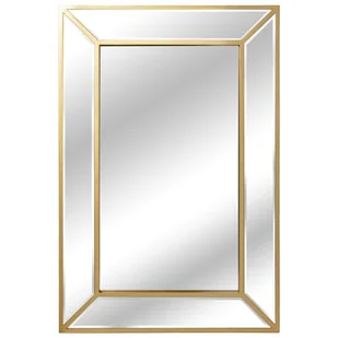 Alexandra House Living Lustro ścienne złote drewno 7 x 57 x 85 cm - Lustra - miniaturka - grafika 1