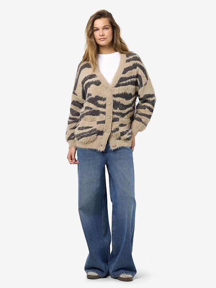 Noisy may Kardigan w kolorze beżowo-czarnym