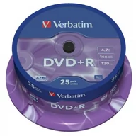 Nośniki danych - Verbatim Dysk DVD+R 4,7GB 16x 25 szt 43500) - miniaturka - grafika 1