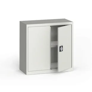 KOVONA Szafa metalowa, 800 x 800 x 400 mm, 1 półka, szara/szara C37870.2.09.24B2B - Szafy biurowe - miniaturka - grafika 1
