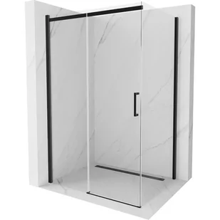 Mexen Omega kabina prysznicowa rozsuwana 120x100 cm, transparent, czarna - Kabiny prysznicowe - miniaturka - grafika 1