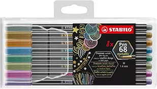 Stabilo Flamastry Pen 68 Metallic etui 8 kolorów STABILO - Przybory szkolne - miniaturka - grafika 2